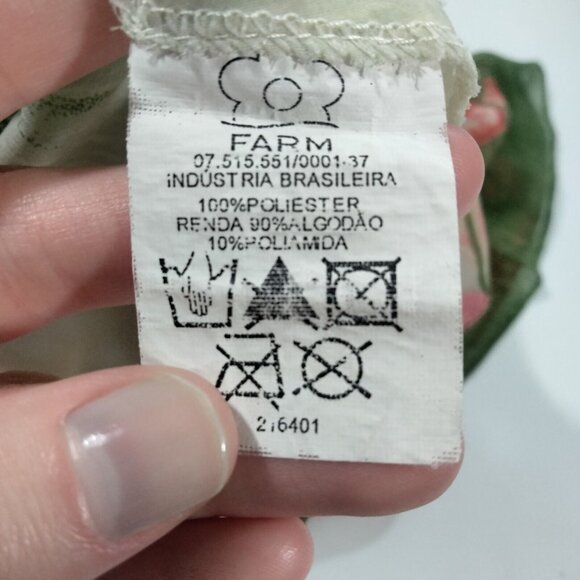 RARE NWOT Farm Rio Anthropologie Floral Sheer Blouse Boho Cottagecore Sm… - Picture 8 of 8